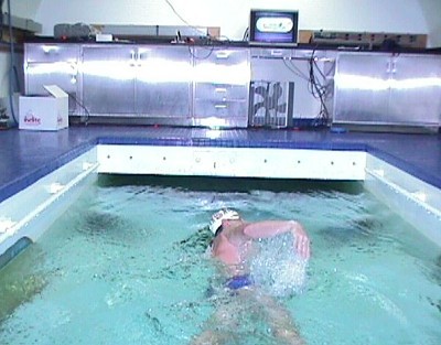 athlete testing in USA Swimming flume